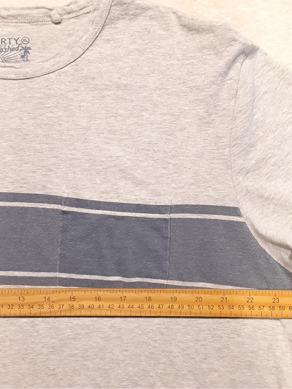 Faherty Sunwashed Men’s XL Striped Pocket Crew Neck T-Shirt - Picture 4 of 6